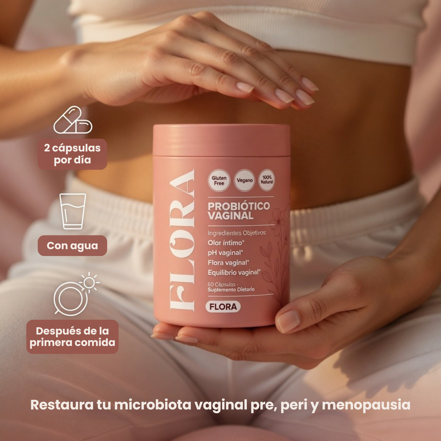 FLORA® | Cápsulas Probióticas Vaginales Menopausia