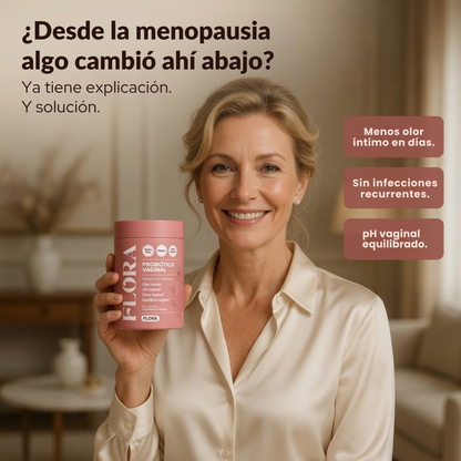 FLORA® | Cápsulas Probióticas Vaginales Menopausia