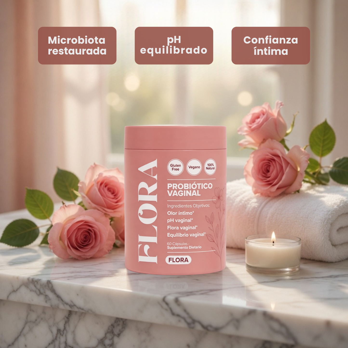 FLORA® | Cápsulas Probióticas Vaginales Menopausia